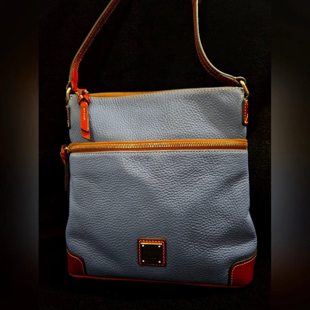 Dooney & Bourke Blue Pebble Leather Crossbody/Shoulder Bag